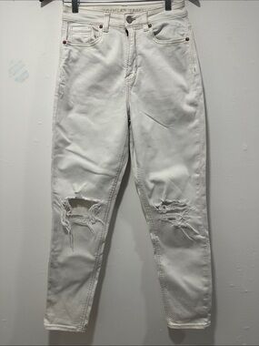 White Distressed Men’s Jeans - Casual Straight Fit 355